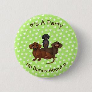 Knappen Lime Green Dachshund Pin Knapp
