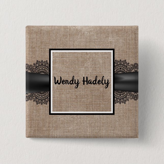 Knappen Linen och snöre anpassade Knapp (Framsida)