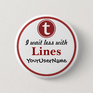 Knappen linjer - Design 1 (vit) Knapp