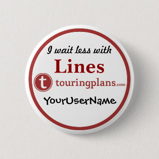 Knappen linjer - Design 3 (vit) Knapp