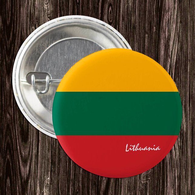 Knappen Litauen, patriotiska litauiska Flagga Knapp (Skapare uppladdad)
