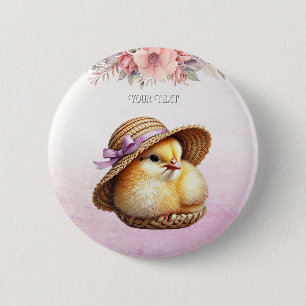 Knappen Liten Chick Rosa Ribbon Knapp
