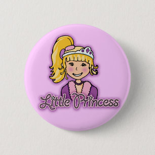 Knappen Little Princess blonde hair girl lilalac Knapp