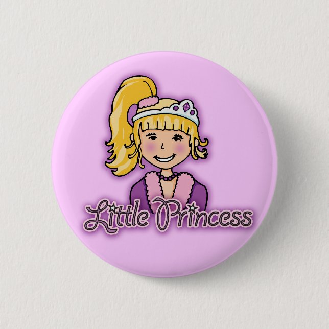 Knappen Little Princess blonde hair girl lilalac Knapp (Framsida)