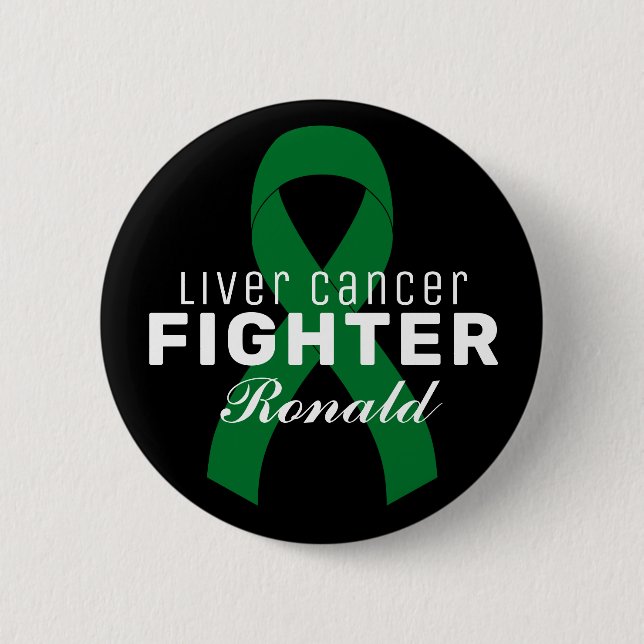 Knappen Liver Cancer Ribbon Black Knapp (Framsida)