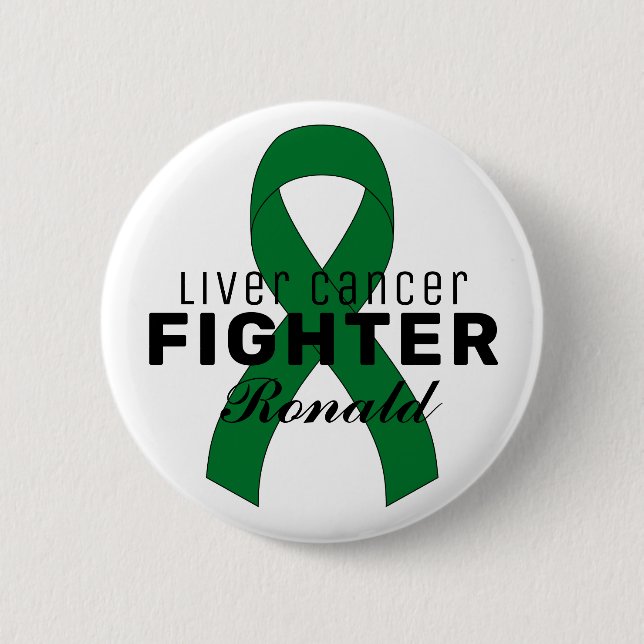 Knappen Liver Cancer Ribbon White Knapp (Framsida)