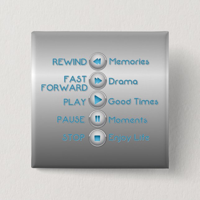 Knappen Livskontrollknappar Silver Knapp (Framsida)