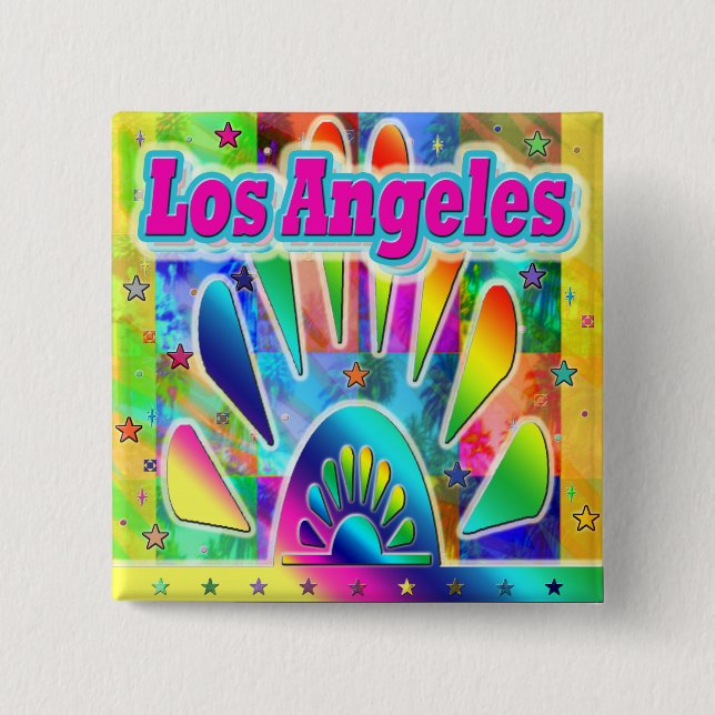 Knappen Loely Los Angeles Sol & Handflatan Knapp (Framsida)