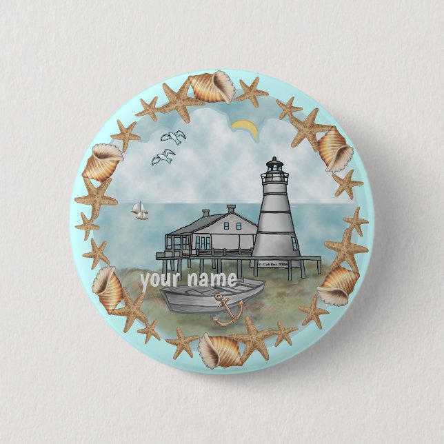 Knappen Louisiana Snäckas-knappar Knapp (Framsida)