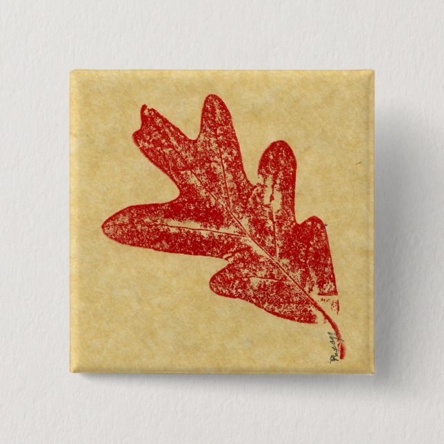 Knappen löv naturutskrifter knapp (Framsida)