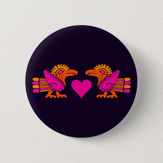 Knappen love birds - anpassade knapp (Framsida)