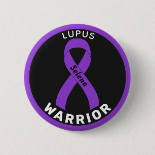 Knappen Lupus Warrior Ribbon Black Knapp