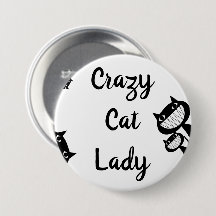 Knappen Lustig Crazy cat dam