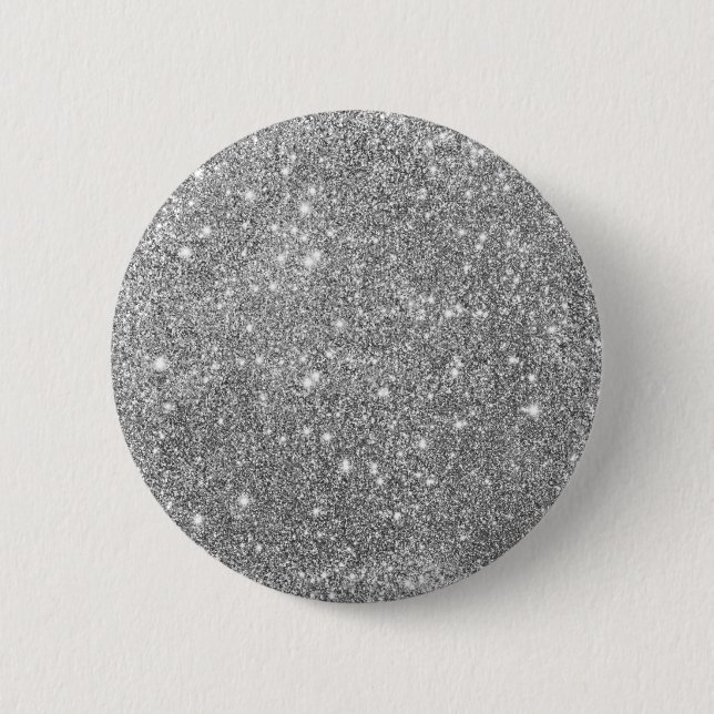 Knappen Luxury Silver Glitter Knapp (Framsida)