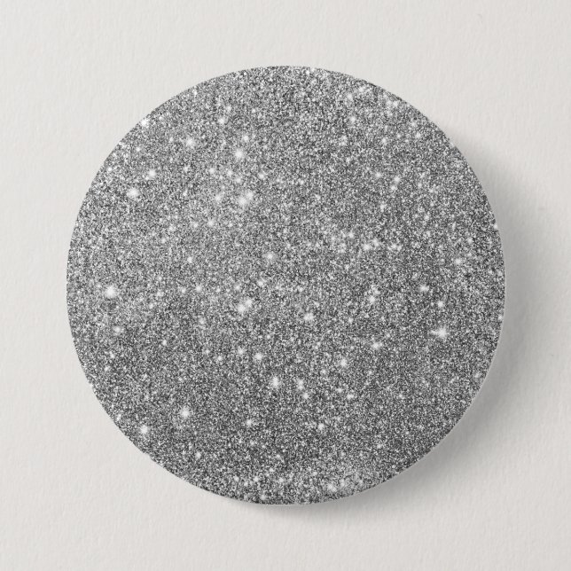 Knappen Luxury Silver Glitter Knapp (Framsida)