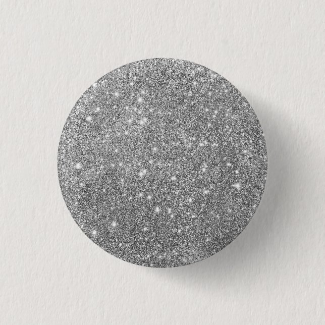 Knappen Luxury Silver Glitter Knapp (Framsida)