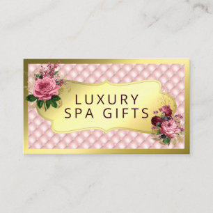 Knappen Luxy Rosa Guld Spa Bath Soak Soap Visitkort