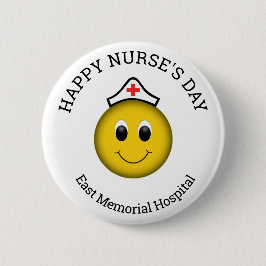 Knappen lycklig Nurse Day Hospital Namn Pinback Knapp