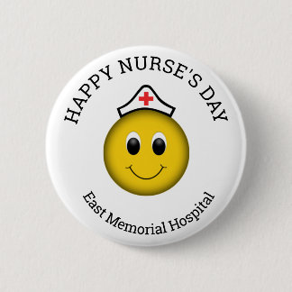 Knappen lycklig Nurse Day Hospital Namn Pinback Knapp