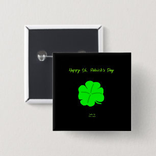 Knappen lycklig St. Patrick's Day 2 Fyrkant Square Knapp