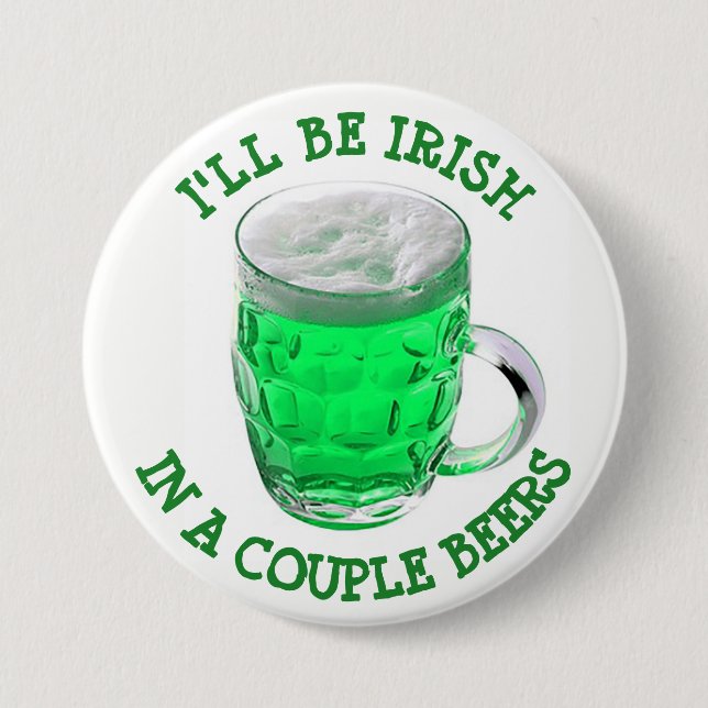 Knappen Lycklig St patrick's day Alcohol Humor Knapp (Framsida)