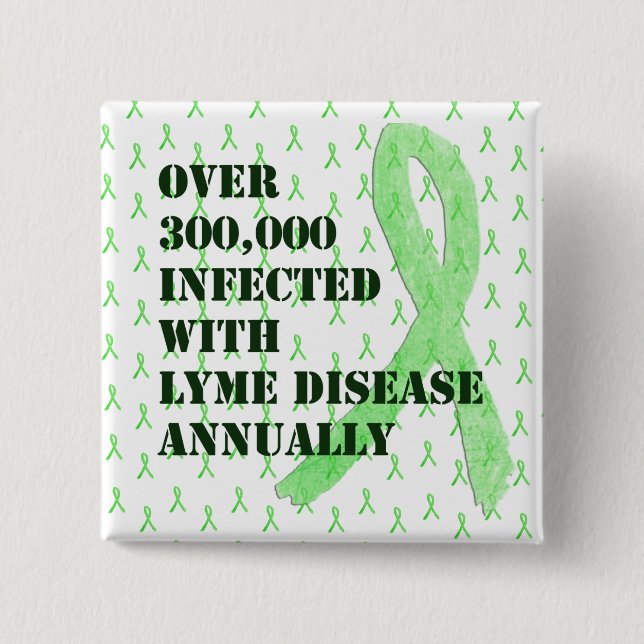 Knappen Lyme Disease Awareness Rosett band Knapp (Framsida)