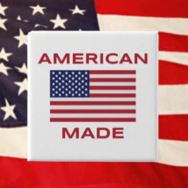 Knappen Made - stolt över att vara född i USA Knapp