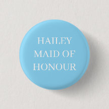 KNAPPEN maid of honor HONOR BADGE PIN BRÖLLOP