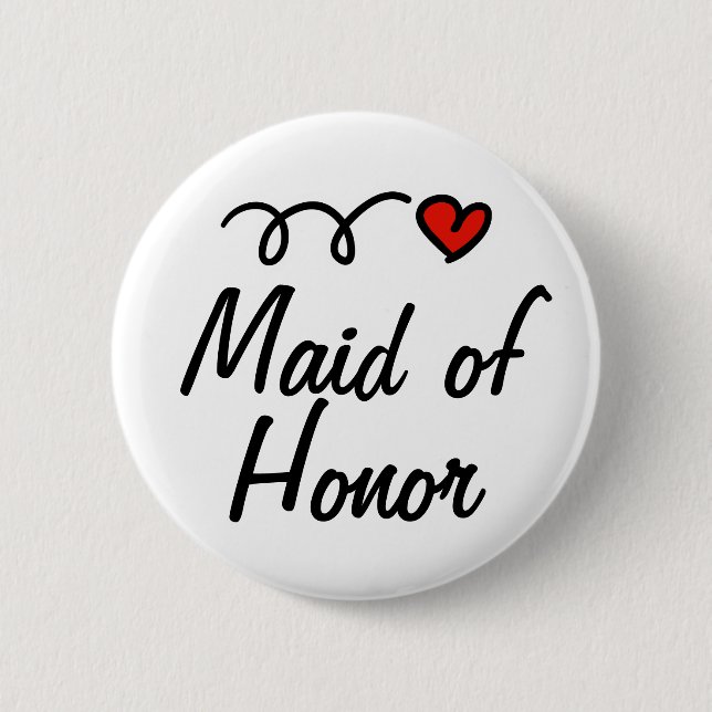 Knappen maid of honor knapp (Framsida)