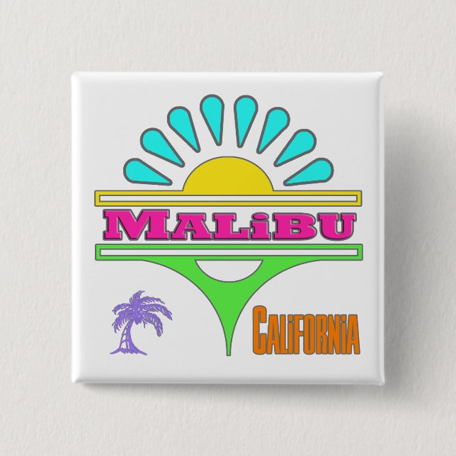 Knappen "Malibu Colorful 1" Knapp (Framsida)