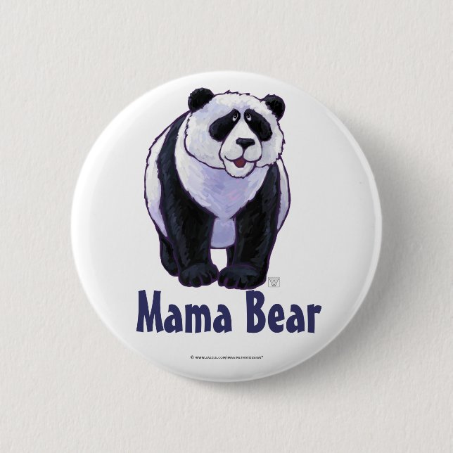 Knappen mamma Bear Panda Bear Knapp (Framsida)