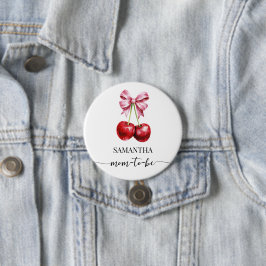 Knappen mamma för att vara Cherry Rosa Coquette Ba Knapp