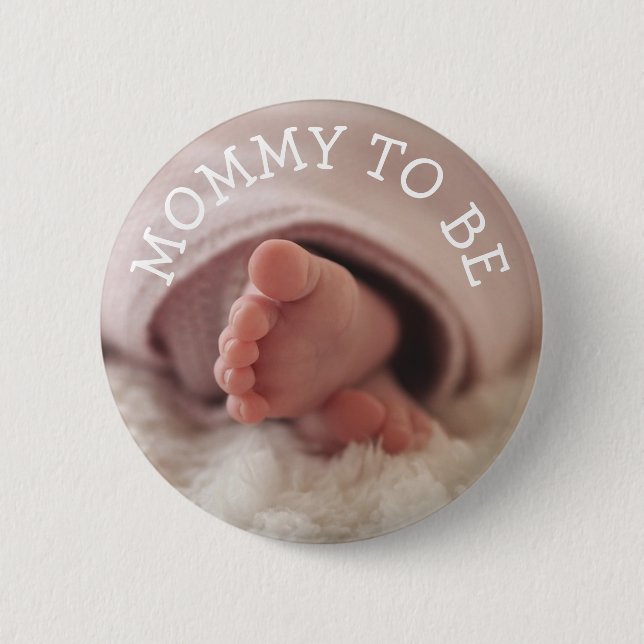 Knappen mamma som ska vara babyskor knapp (Framsida)
