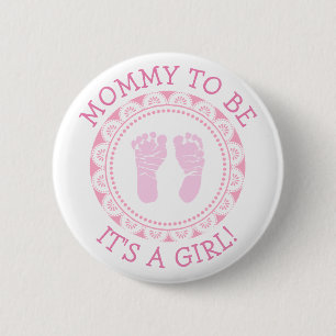 Knappen "Mamma to be" Rosa Babykläder Knapp