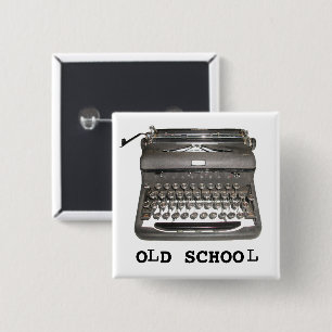 Knappen Manuell skrivmaskin "Old school" Knapp