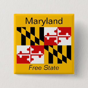 Knappen Maryland Flagga Knapp