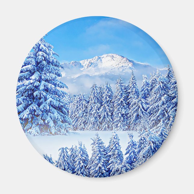 Knappen Maximal nyckelkedja i Amerikas bergscirkla Magnet (Framsidan)