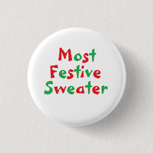 Knappen "Mest festive Sweater"-utmärkelse Knapp
