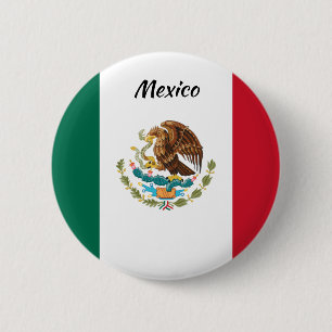 Knappen Mexico Flagga Round Knapp