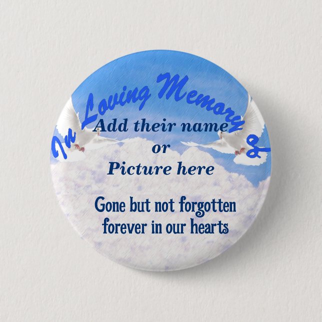 Knappen Minne på_ Pinback Knapp (Framsida)