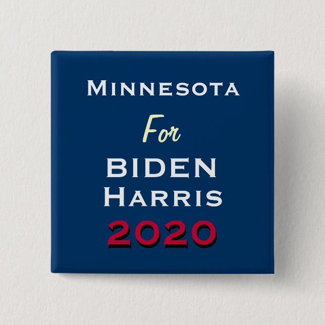 Knappen MINNESOTA FÖR BIDEN HARRIS 2020 Kampanj Knapp (Framsida)