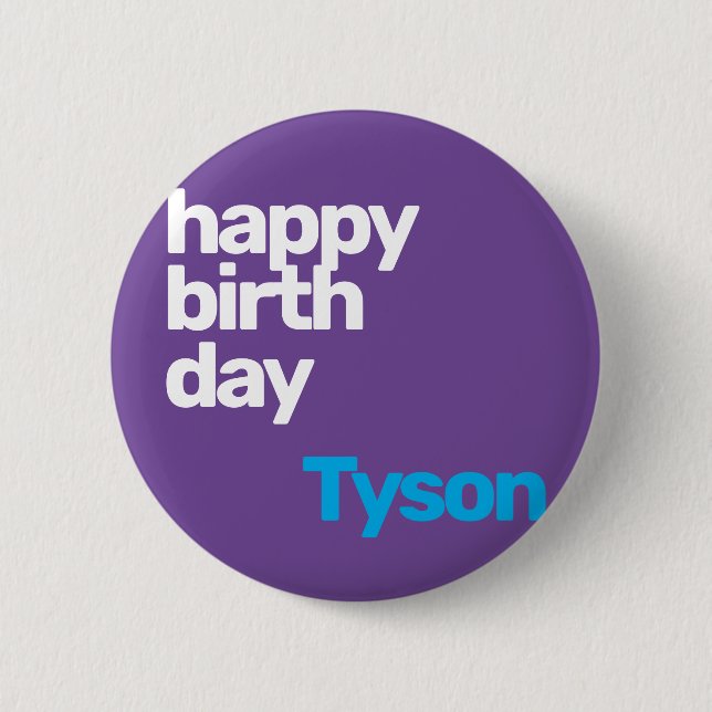 Knappen Minsta lila-märke för party grattis på föd Knapp (Framsida)