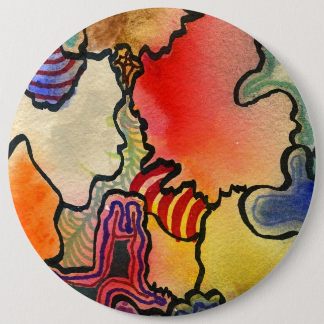 Knappen "Mites and Tites" Abstrakt Art Knapp (Framsida)