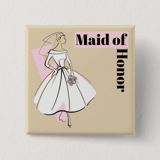 Knappen mode Bride Neutralt Maid of honor Knapp (Framsida)