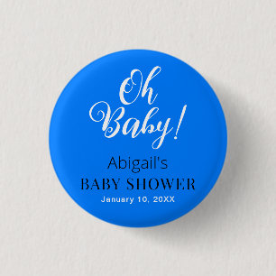 Knappen Modern blå babyvy med Anpassningsbar Knapp