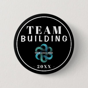 Knappen Modern Black and White Team Byggnad Logoty Knapp
