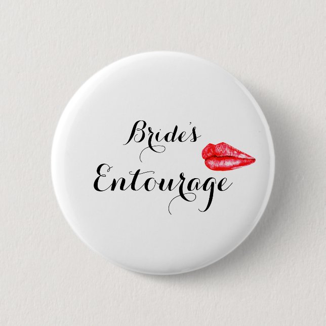 Knappen Modern calligraphy Brides Entourage Knapp (Framsida)