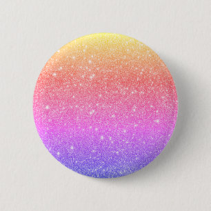 Knappen Modern Rainbow Glitter Glam Knapp