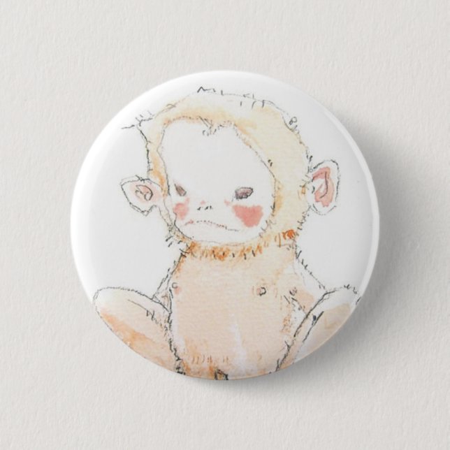 Knappen Monkey Pout Knapp (Framsida)
