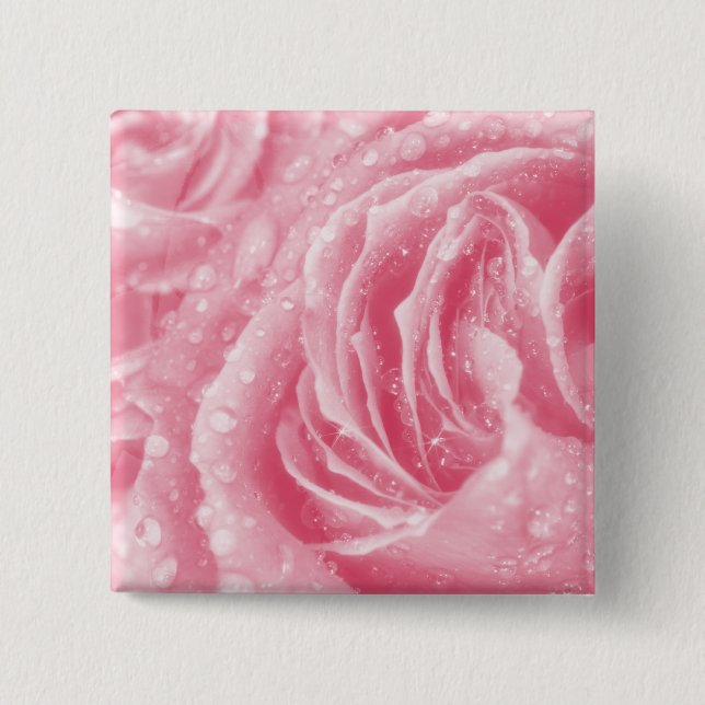 Knappen Mousserande Rosa ros Knapp (Framsida)
